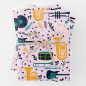 音楽楽器ラッピング紙 ラッピングペーパーシート (インサイチュ)