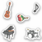 音楽楽器収集 シール (正面)