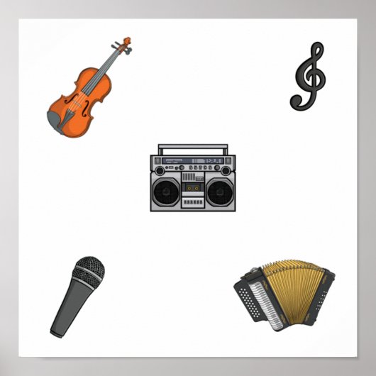 音楽楽器収集 ポスター (正面)