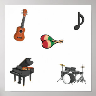 音楽楽器収集 ポスター