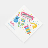 音楽楽器子供の誕生日 スタンダードランチョンナプキン (角)