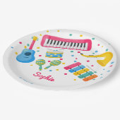 音楽楽器子供の誕生日 ペーパープレート (アングル)