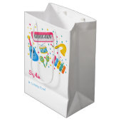 音楽楽器子供の誕生日 ミディアムペーパーバッグ (正面アングル)