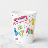 音楽楽器子供の誕生日 紙コップ (正面)