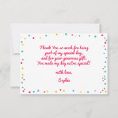 音楽楽器感謝してい子供の誕生日 サンキューカード (正面)