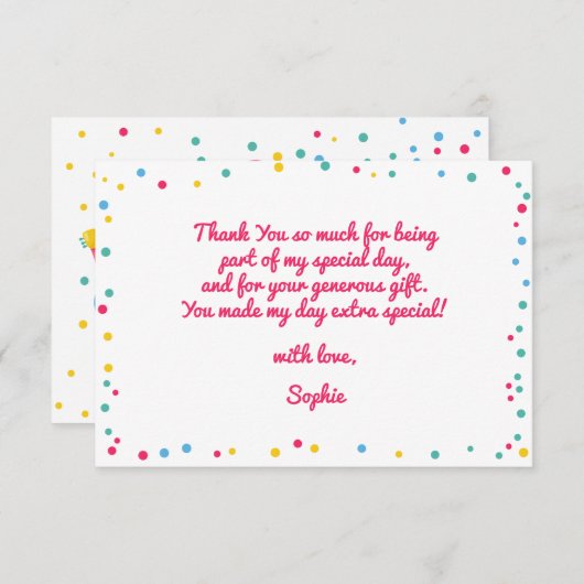 音楽楽器感謝してい子供の誕生日 サンキューカード (正面/裏面)