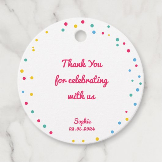 音楽楽器感謝してい子供の誕生日 フェイバータグ (正面)