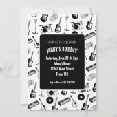 音楽楽器誕生日 招待状 (裏面)