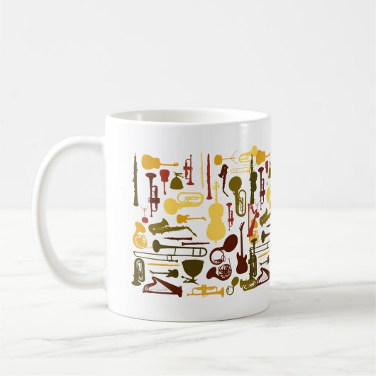 音楽楽器 コーヒーマグカップ (左)