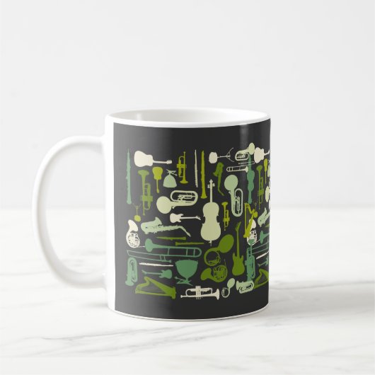 音楽楽器 コーヒーマグカップ (左)