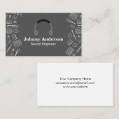 音楽楽器 | ヘッドホン 名刺 (正面/裏面)