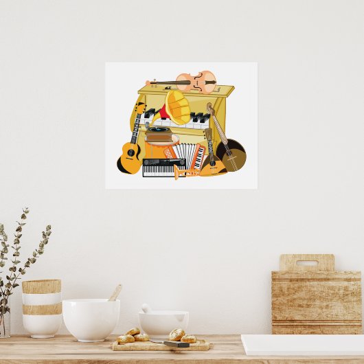 音楽楽器 ポスター (キッチン)