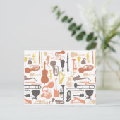 音楽楽器 ポストカード (スタンド正面)