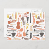 音楽楽器 ポストカード (正面/裏面)
