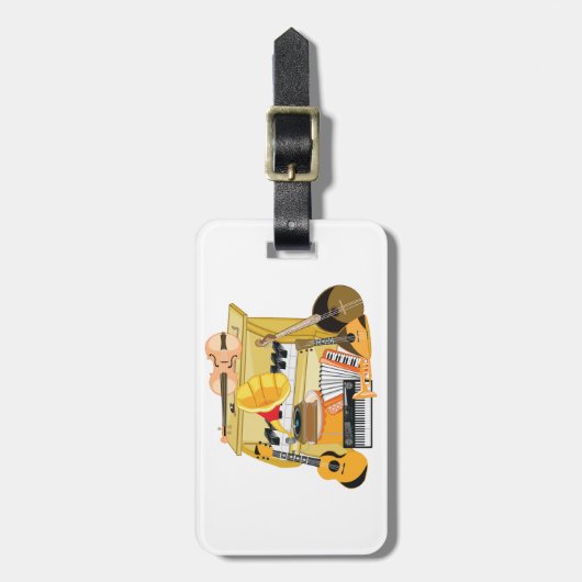 音楽楽器 ラゲッジタグ (正面縦)