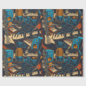 音楽楽器 ラッピングペーパー (フラット)