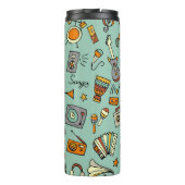 音楽楽器、ヴィンテージスケッチパターン。 タンブラー (裏面)