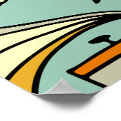 音楽楽器、ヴィンテージスケッチパターン。 ポスター (角)