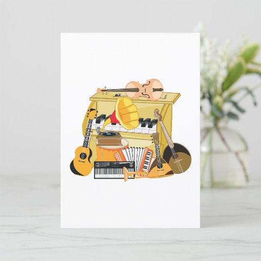 音楽楽器 招待状