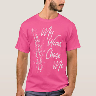 音楽楽器My Wand Choose Me Flute Player Fl Tシャツ