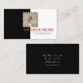 音楽歌手のボーカリストの賃借りのマイクロフォンの写真カード 名刺 (正面/裏面)