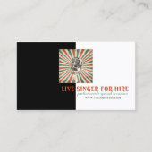 音楽歌手のボーカリストの賃借りのマイクロフォンの写真カード 名刺 (正面)