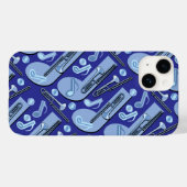 音楽注目トロンボーンBluePattern Case-Mate iPhoneケース (裏面 (横))