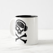 音楽海賊海賊行為のアンチriaaアイコン ツートーンマグカップ (正面左)
