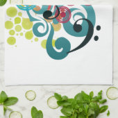 音楽渦巻の台所ふきん キッチンタオル (折り畳み)