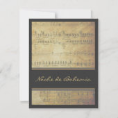 音楽演奏会かコンサートの楽譜の招待状 招待状 (正面)