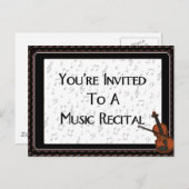 音楽演奏会への招待されました インビテーションポストカード (正面/裏面)