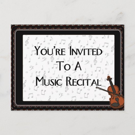 音楽演奏会への招待されました インビテーションポストカード (正面)