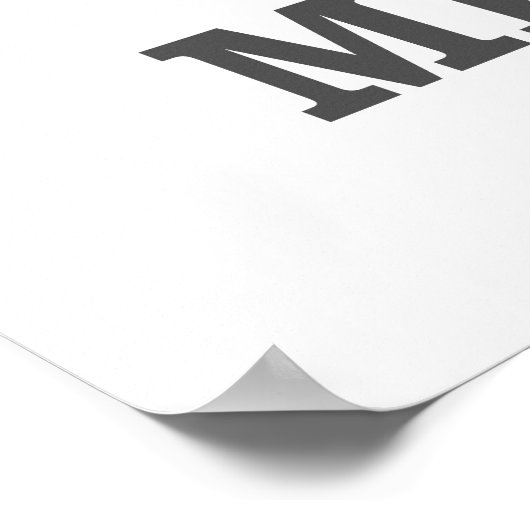 音楽無しは間違ったタイポグラフィ ポスター (角)