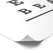 音楽無しは間違ったタイポグラフィ ポスター (角)