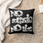 音楽無し生命無し クッション (ブランケット)