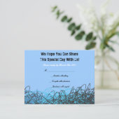 音楽熱狂するノートバー(ユダヤ教の)バル・ミツバー招待状返信 出欠カード (スタンド正面)