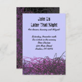 音楽熱狂するノートバー(ユダヤ教の)バル・ミツバー招待状返信 招待状 (正面/裏面)