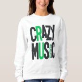 音楽熱狂する曲 スウェットシャツ (正面)