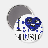 音楽熱狂する_ マグネット (正面/裏面)