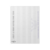 音楽王 11" x 8.5" ノートパッド (回転)