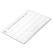 音楽王 11" x 8.5" ノートパッド (アングル)