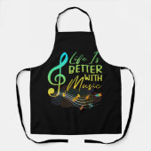 音楽理論で人生は良いミュージシャン先生 エプロン (正面)