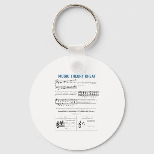音楽理論 キーホルダー (正面)