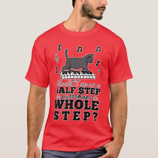 音楽理論 猫 ダジャレ レトロ Tシャツ (正面)