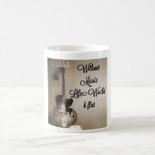 音楽生命なしで平らなb コーヒーマグカップ (中央)