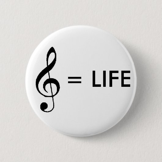 "音楽生命"はボタンです 缶バッジ (正面)