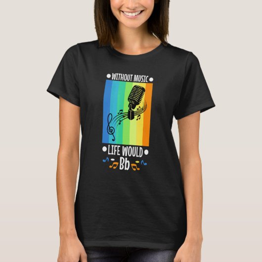 音楽生活がなければフラット1 Tシャツ (正面)