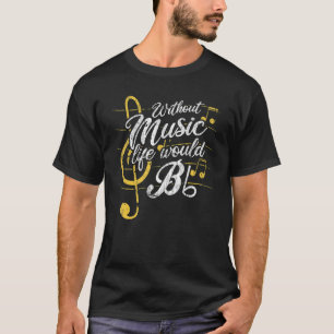 音楽生活がなければフラットIi音楽引用文 Tシャツ