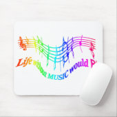 音楽生活がなければBフラットユーモア引用文おもしろい マウスパッド (マウス)