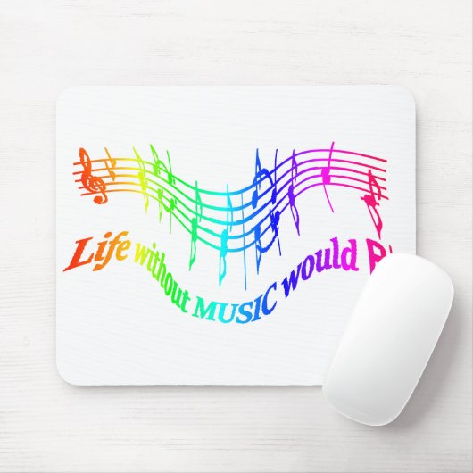 音楽生活がなければBフラットユーモア引用文おもしろい マウスパッド (マウス)